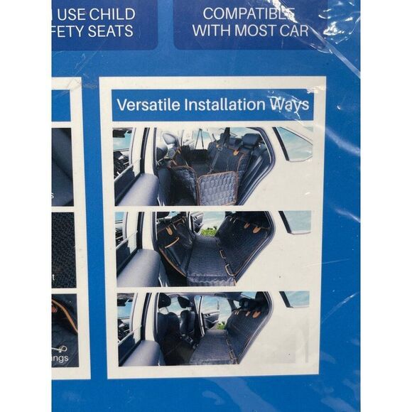 Luxury Black Car Seat Cover For Pets Waterproof & Nonslip - Picture 2 of 7